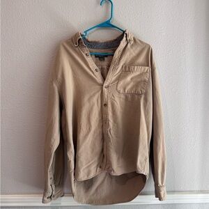 Eddie Bauer Tan Button-Up Shirt Unisex